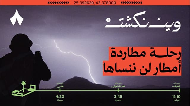 كشتة وسط الغار ورحلة مطاردة أمطار
